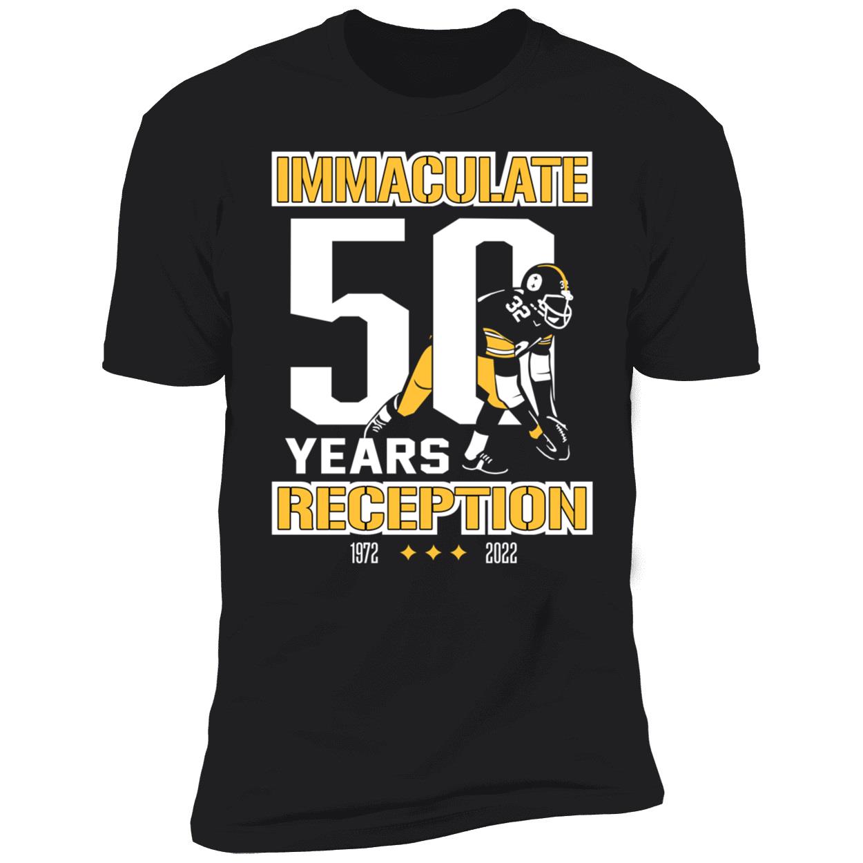 Franco Harris Immaculate 50 Years Reception Premium SS T-Shirt