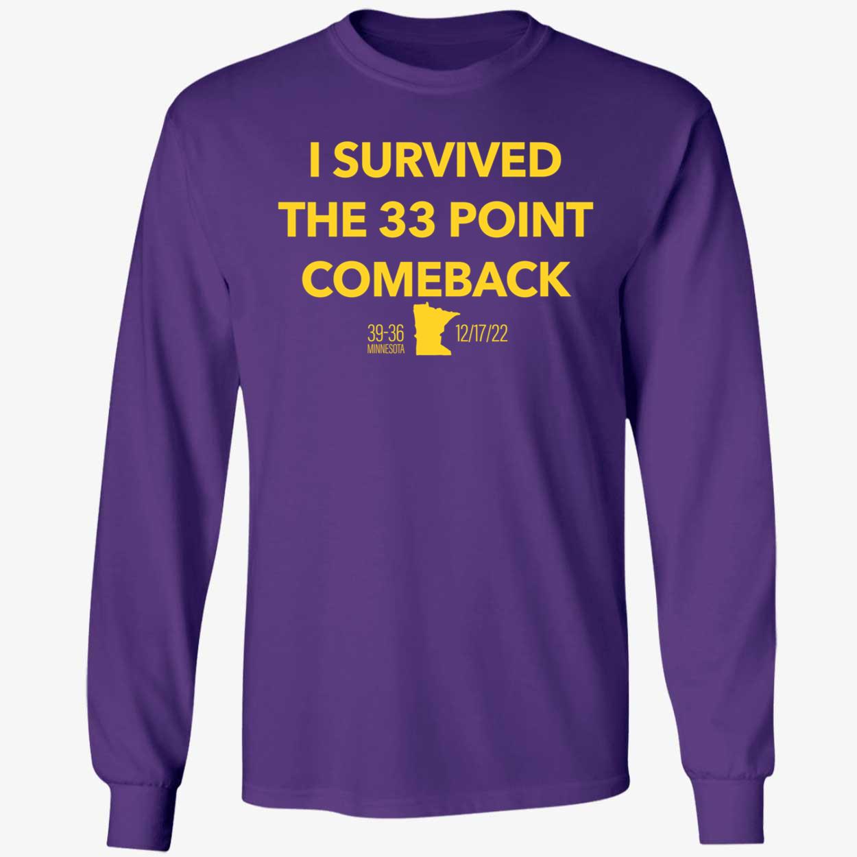 i survived the 33 point comeback shirt