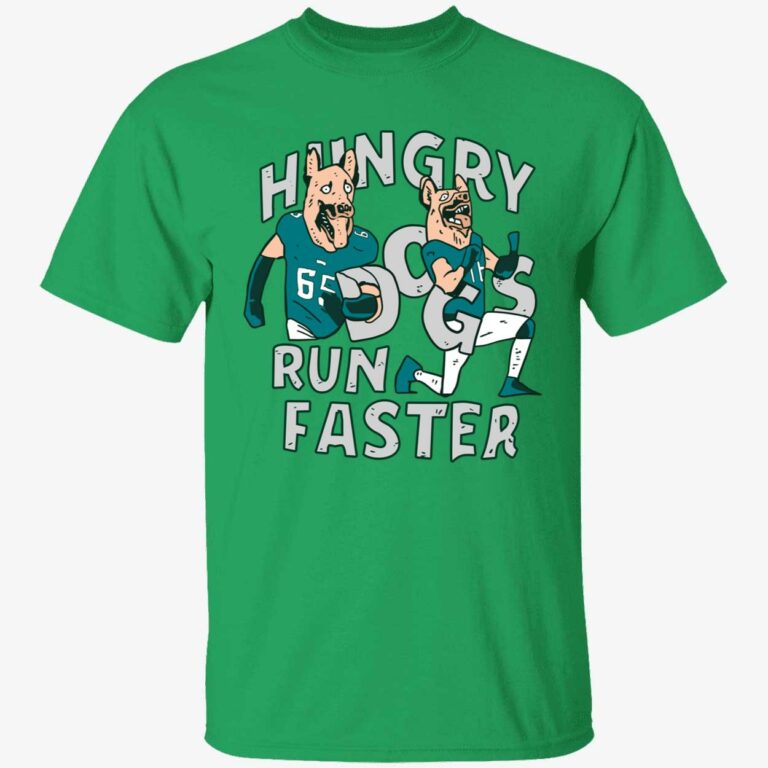 Jason Kelce Hungry Dogs Run Faster 3/4 Sleeve Raglan