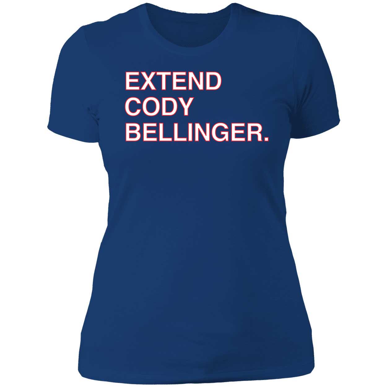 OneRockin Extend Cody Bellinger Ladies Boyfriend Shirt