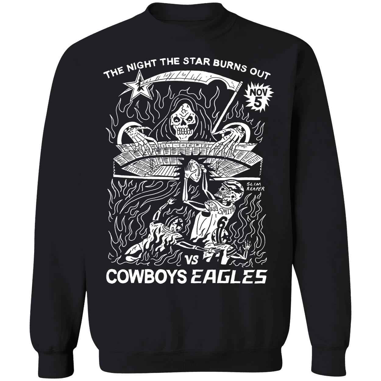 Philadelphia Eagles The Night The Star Burns Out Cowboys Eagles Shirt -  Ipeepz